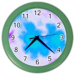 Blue And Purple Clouds Color Wall Clocks