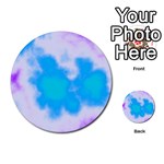 Blue And Purple Clouds Multi-purpose Cards (Round)  Front 51