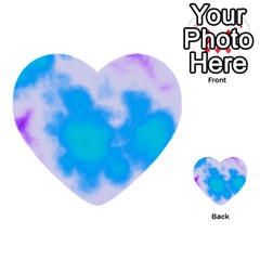 Blue And Purple Clouds Multi-purpose Cards (heart)  by TRENDYcouture