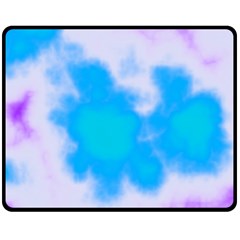 Blue And Purple Clouds Double Sided Fleece Blanket (medium)  by TRENDYcouture