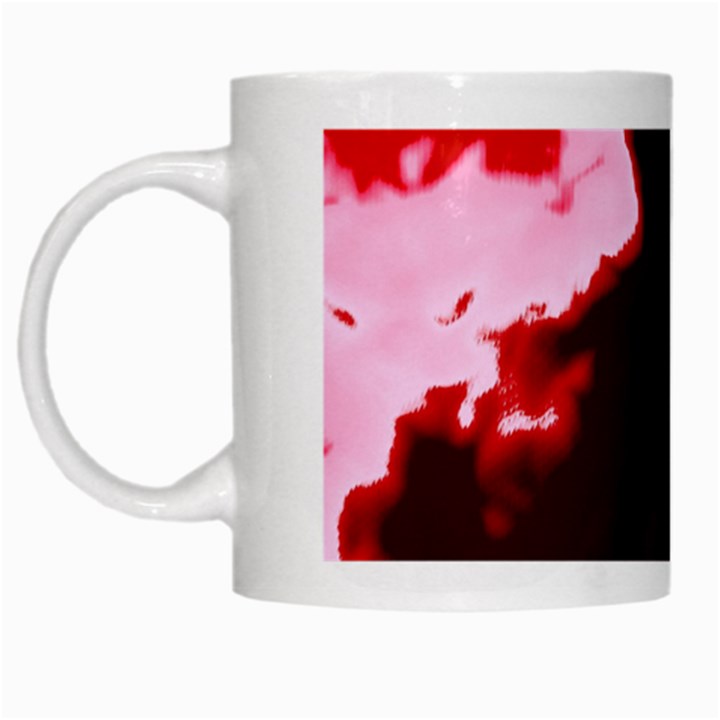 crimson sky White Mugs