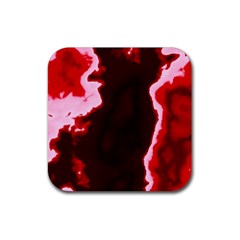 Crimson Sky Rubber Coaster (square)  by TRENDYcouture