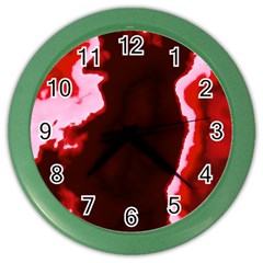 Crimson Sky Color Wall Clocks by TRENDYcouture
