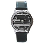 Gray Camouflage Round Metal Watch