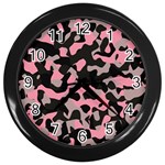 Kitty Camo Wall Clocks (Black)