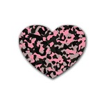 Kitty Camo Rubber Coaster (Heart) 