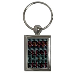 Triangles                                                                               			key Chain (rectangle) by LalyLauraFLM