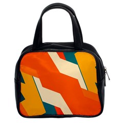 Shapes In Retro Colors                                                                                  Classic Handbag (two Sides) by LalyLauraFLM