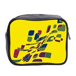 Yellow abstraction Mini Toiletries Bag 2-Side Back