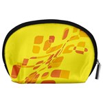 Yellow abstraction Accessory Pouches (Large)  Back