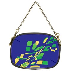 Blue Abstraction Chain Purses (one Side)  by Valentinaart