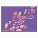 Purple abstraction Large Glasses Cloth Front