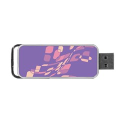 Purple Abstraction Portable Usb Flash (two Sides) by Valentinaart