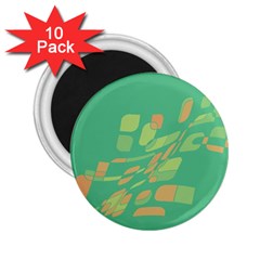 Green Abastraction 2 25  Magnets (10 Pack)  by Valentinaart