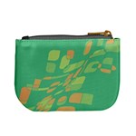 Green abastraction Mini Coin Purses Back