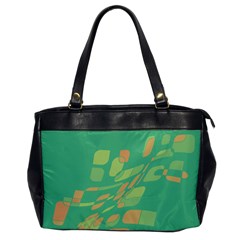 Green Abastraction Office Handbags by Valentinaart