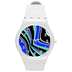 Colors Of 70 s Round Plastic Sport Watch (m) by Valentinaart