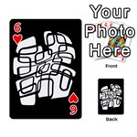 White abstraction Playing Cards 54 Designs  Front - Heart6