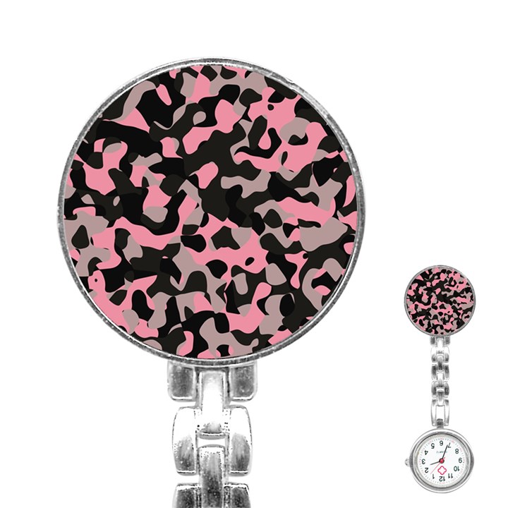 Kitty Camo Stainless Steel Nurses Watch