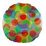 Colorful circles Large 18  Premium Flano Round Cushions Back