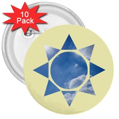 Sun 3  Buttons (10 Pack)  by itsybitsypeakspider