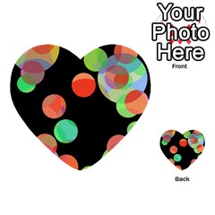 Colorful Circles Multi-purpose Cards (heart)  by Valentinaart