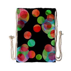 Colorful Circles Drawstring Bag (small) by Valentinaart