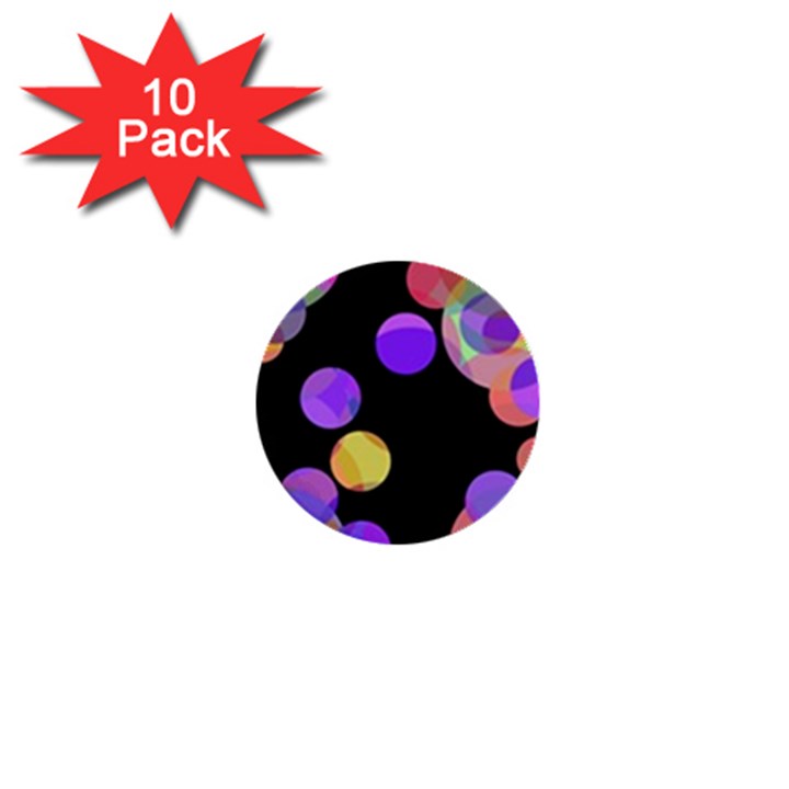 Colorful decorative circles 1  Mini Buttons (10 pack) 