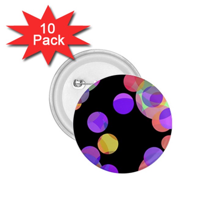 Colorful decorative circles 1.75  Buttons (10 pack)