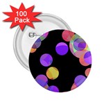 Colorful decorative circles 2.25  Buttons (100 pack)  Front