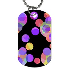 Colorful Decorative Circles Dog Tag (two Sides) by Valentinaart