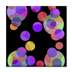 Colorful Decorative Circles Face Towel by Valentinaart