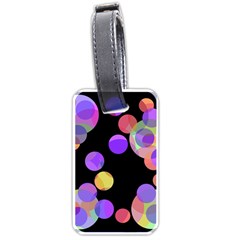 Colorful Decorative Circles Luggage Tags (one Side)  by Valentinaart