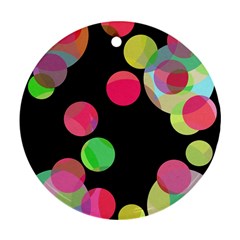 Colorful Decorative Circles Ornament (round) 