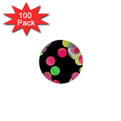 Colorful Decorative Circles 1  Mini Buttons (100 Pack)  by Valentinaart