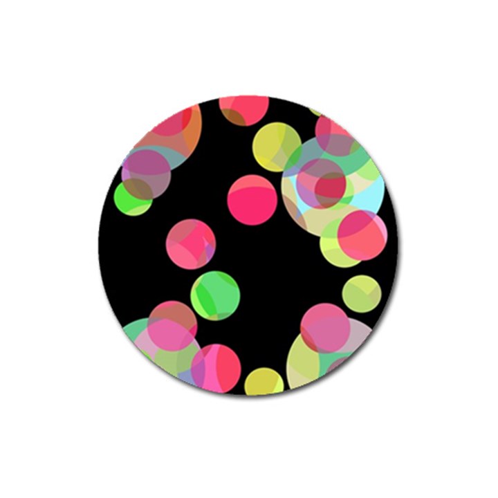 Colorful decorative circles Magnet 3  (Round)