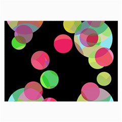 Colorful Decorative Circles Large Glasses Cloth (2-side) by Valentinaart