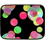 Colorful decorative circles Double Sided Fleece Blanket (Mini)  35 x27  Blanket Front