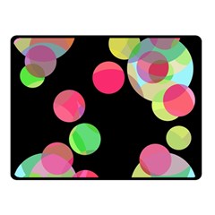 Colorful Decorative Circles Double Sided Fleece Blanket (small)  by Valentinaart