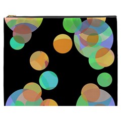 Orange circles Cosmetic Bag (XXXL) 