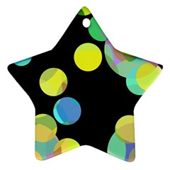 Yellow Circles Ornament (star)  by Valentinaart