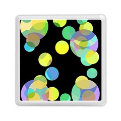 Yellow Circles Memory Card Reader (square)  by Valentinaart