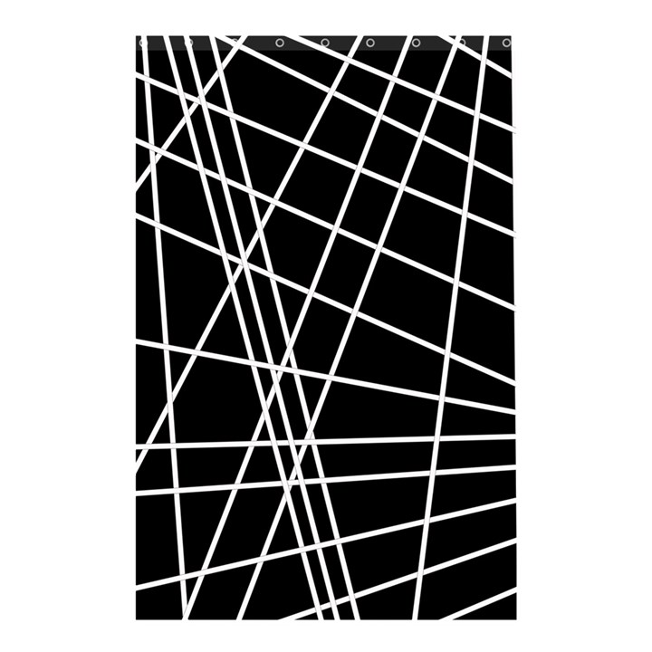 Black and white simple design Shower Curtain 48  x 72  (Small) 