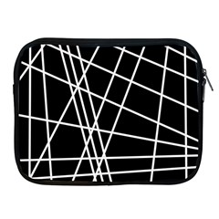 Black And White Simple Design Apple Ipad 2/3/4 Zipper Cases by Valentinaart