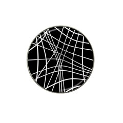 Black And White Elegant Lines Hat Clip Ball Marker (4 Pack) by Valentinaart