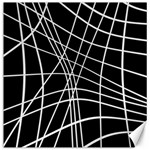 Black and white elegant lines Canvas 20  x 20   19 x19.27  Canvas - 1