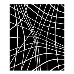 Black And White Elegant Lines Shower Curtain 60  X 72  (medium)  by Valentinaart