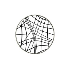 Black And White Decorative Lines Hat Clip Ball Marker (4 Pack) by Valentinaart