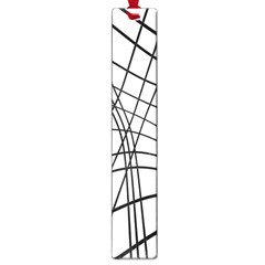 Black And White Decorative Lines Large Book Marks by Valentinaart