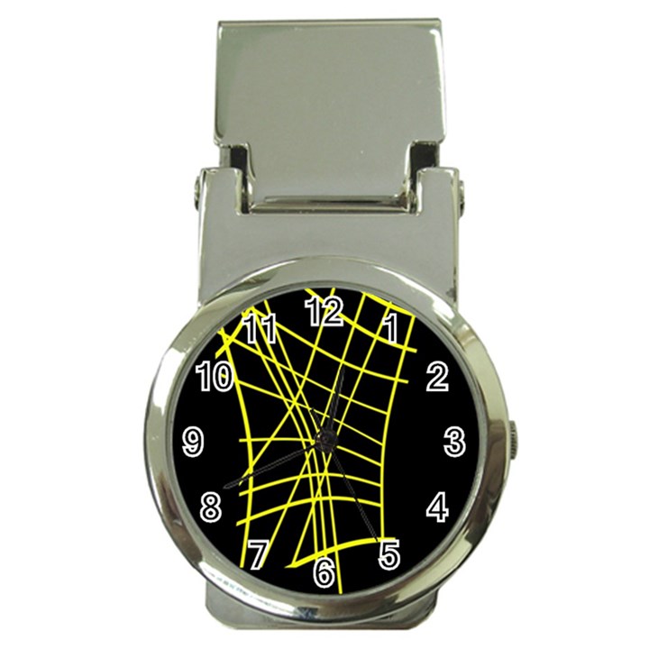 Yellow abstraction Money Clip Watches